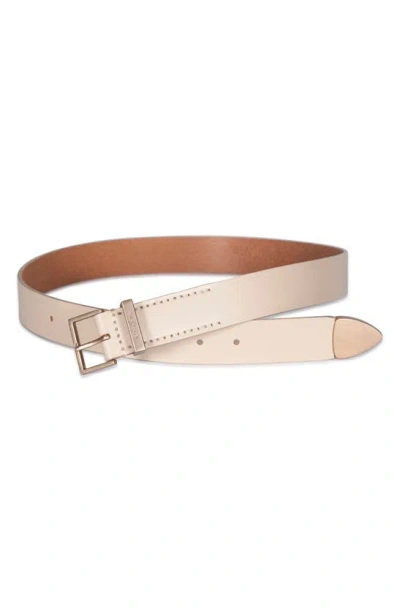 Shop Allsaints Leather Belt In Vachetta/ Warm Brass