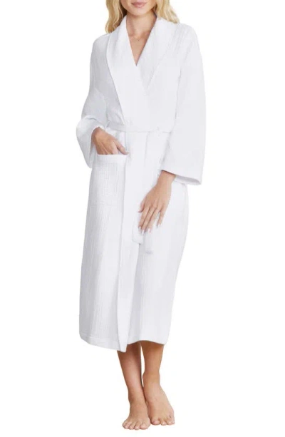 Shop Barefoot Dreams Cotton Muslin Spa Robe In Sea Salt