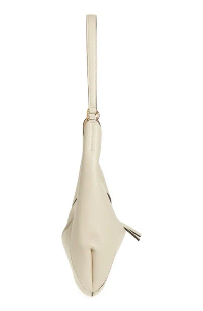 Ree Projects Large Riva Pebbled Leather Hobo Bag In Beige