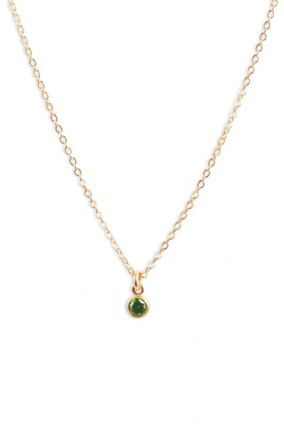 Shop Set & Stones Birthstone Charm Pendant Necklace In Gold / May