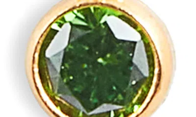 Set & Stones Birthstone Charm Pendant Necklace In Gold / May