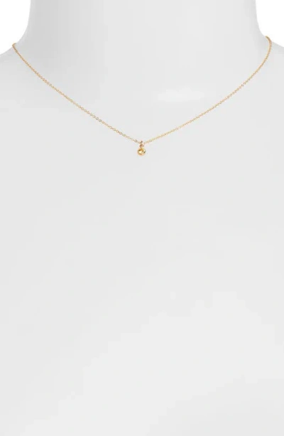 Set & Stones Birthstone Charm Pendant Necklace In Gold / November