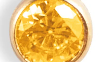 Shop Set & Stones Birthstone Charm Pendant Necklace In Gold / November