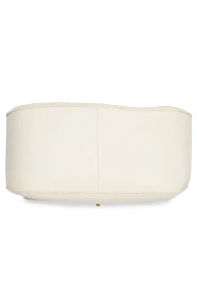 Clare V Louis Leather Crossbody Bag In Cream Veg