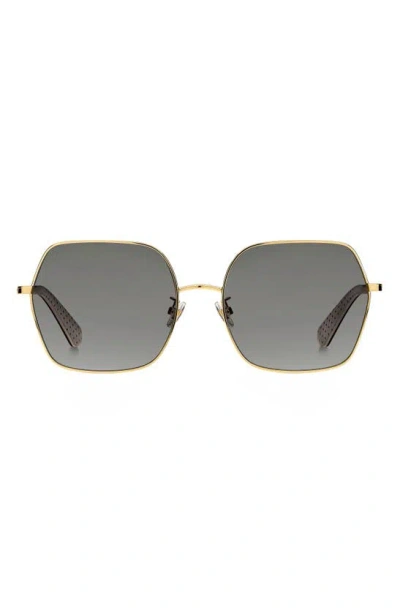 Shop Kate Spade Eloy 59mm Polarized Sunglasses In Gold
