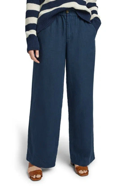 Shop Faherty Monterey Linen Pants In After Midnight
