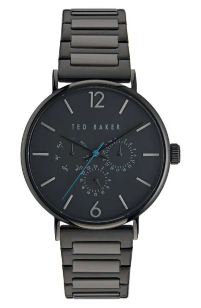 Shop Ted Baker Recycled Stainless Steel Bracelet Watch In Black
