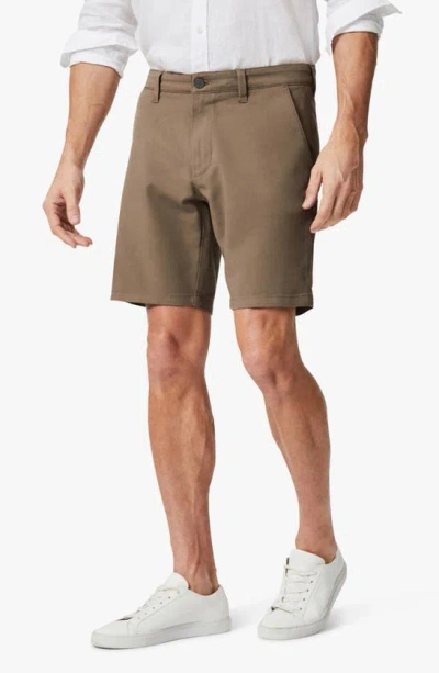 Shop 34 Heritage Arizona Slim Fit Flat Front Chino Shorts In Walnut High-flyer