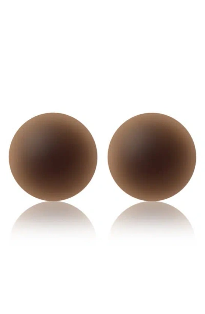 Shop Nood No-show Reusable Round Nipple Covers In No.9 Coffee