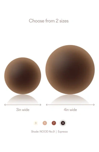 Nood No-show Reusable Round Nipple Covers In No.9 Coffee