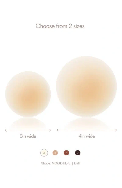 Nood No-show Reusable Round Nipple Covers In No.3 Buff