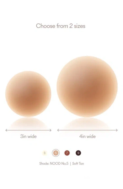 Nood No-show Reusable Round Nipple Covers In No.5 Soft Tan