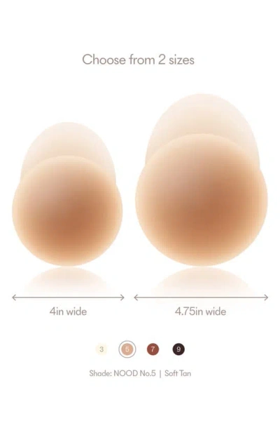 Nood No-show Extra Lift Reusable Nipple Covers In No.5 Soft Tan