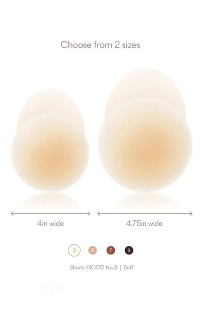 Nood No-show Extra Lift Reusable Nipple Covers In No.3 Buff