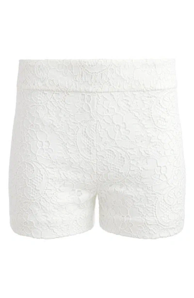 Shop Alice And Olivia Dunn Lace Shorts In Off White
