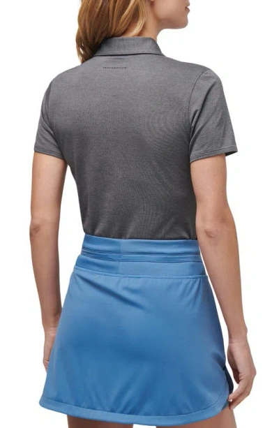 Travis Mathew Featherweight Active Polo In Heather Black