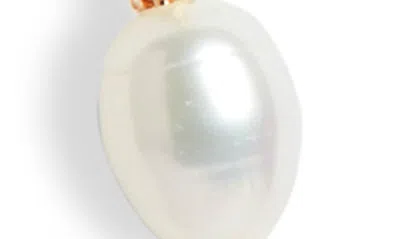 Nashelle Cultured Freshwater Pearl Station Necklace In Yellow Gold Fill