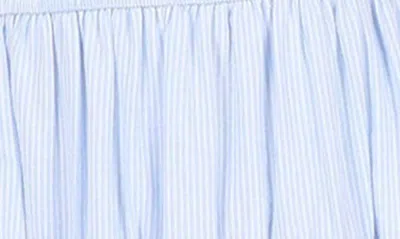 Petal And Pup Petal & Pup Linda Stripe Ruffle Sleeve Cotton Midi Dress In Blue