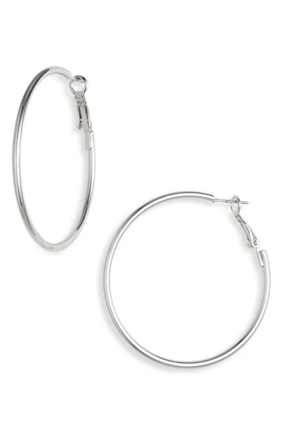 Shop Bp. Hoop Earrings In Silver