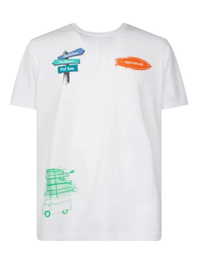 Shop Paul & Shark Logo Print T-shirt In White