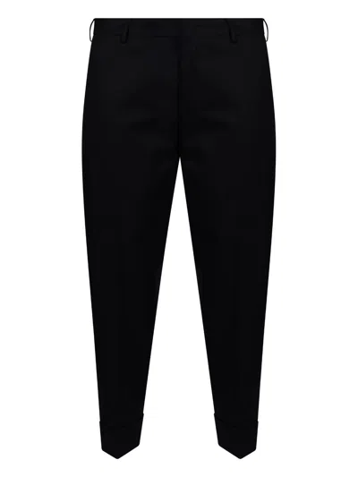 Shop Pantaloni Torino Tapered-leg Cargo Trousers In Black