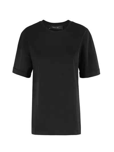 Shop Federica Tosi Black Cotton T-shirt