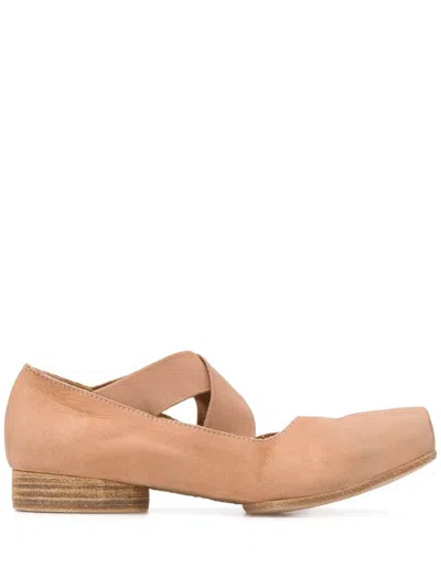 Shop Uma Wang Ballerinas With Crossed Bands In Pink & Purple