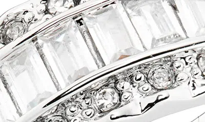 Shop Covet Cz Eternity Band Ring In Rhodium
