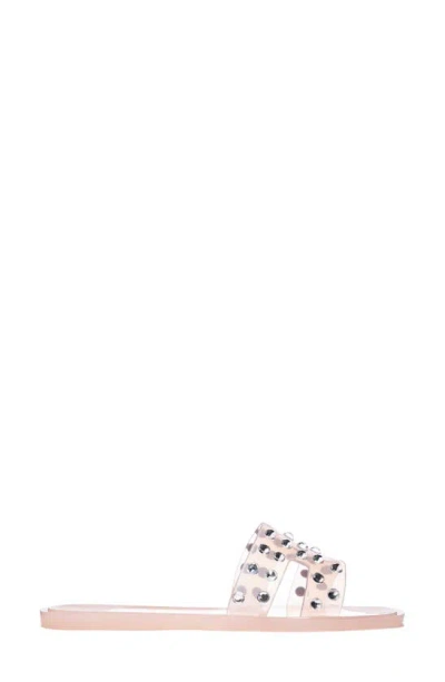 Shop Chinese Laundry Transparent Slide Sandal In Pink Vinyl