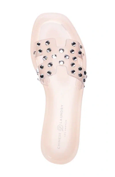 Chinese Laundry Transparent Slide Sandal In Pink Vinyl