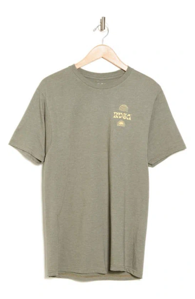 Shop Rvca Vpn 14 Graphic T-shirt In Military Heather