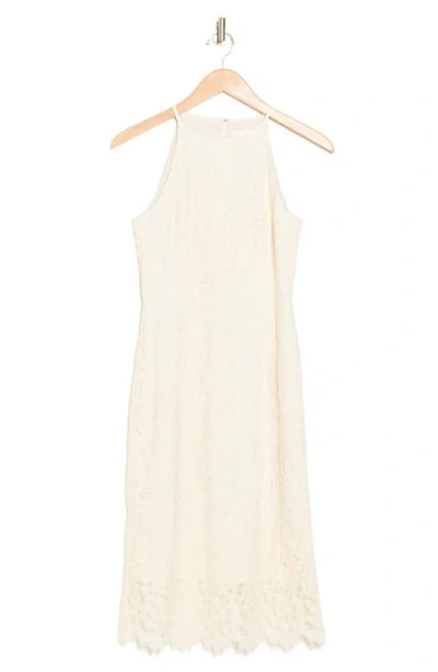 Shop Eliza J Lace Sheath Dress In Ivory