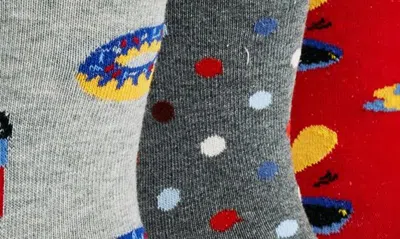 Shop Happy Socks 3-pack Donut Socks In Light Grey