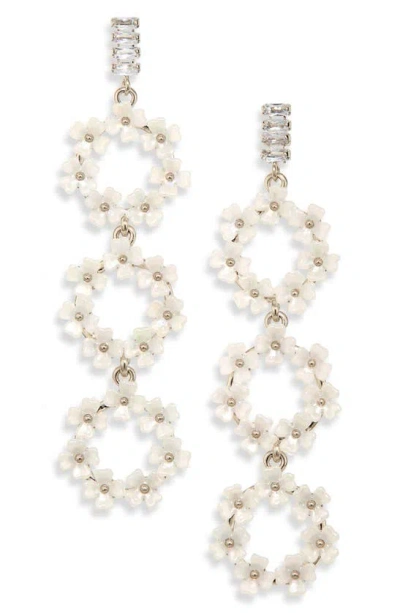 Shop Tasha Flower Drop Earrings In White