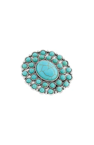 Shop Tasha Stone Ring In Turquoise