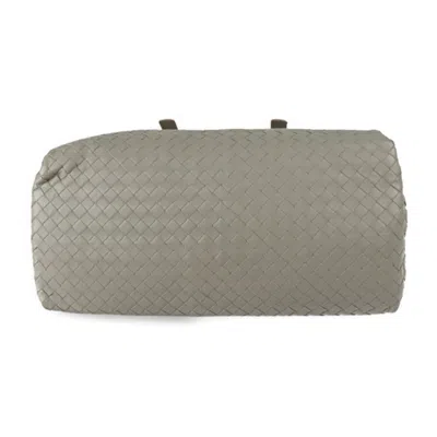 Shop Bottega Veneta Intrecciato Grey Leather Travel Bag ()