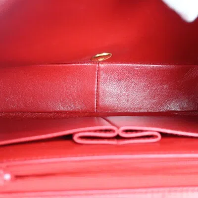 Pre-owned Chanel Full Flap Red Leather Shoulder Bag ()