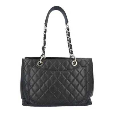 Pre-owned Chanel Grand Shopping Black Leather Tote Bag ()