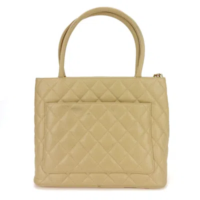 Pre-owned Chanel Shopping Beige Leather Tote Bag ()
