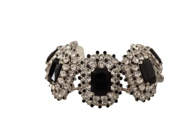 Shop Dolce & Gabbana Elegant Crystal Choker Women's Necklace In Silver