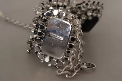 Shop Dolce & Gabbana Elegant Crystal Choker Women's Necklace In Silver