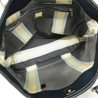 Shop Fendi -- Navy Canvas Tote Bag ()