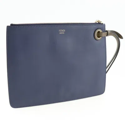 Shop Fendi Mania Multicolour Leather Clutch Bag ()