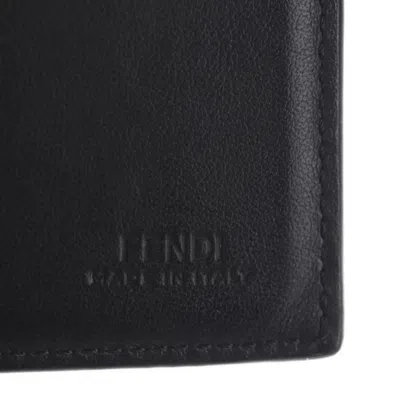 Shop Fendi Monster Black Leather Wallet  ()
