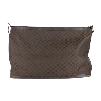 Shop Gucci Brown Synthetic Travel Bag ()