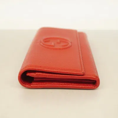 Shop Gucci Soho Red Leather Wallet  ()