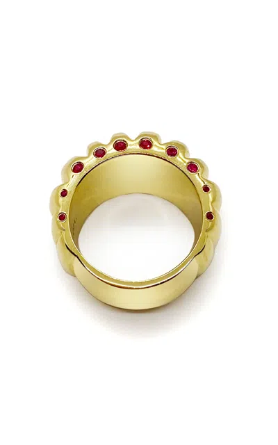 Shop Howl 18k Yellow Gold Bomb Shell Ring Ruby
