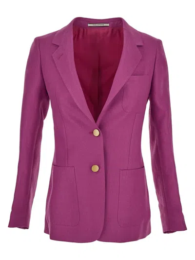 Shop Tagliatore Classic Jacket In Purple
