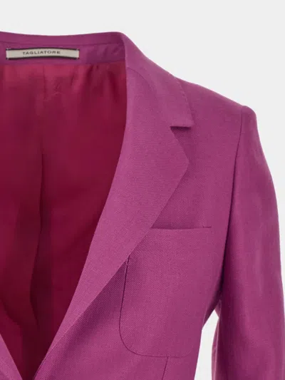 Shop Tagliatore Classic Jacket In Purple