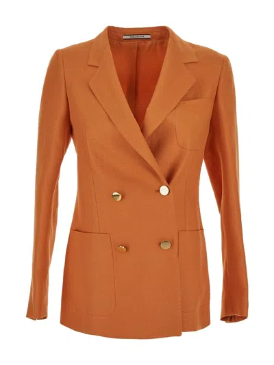 Shop Tagliatore Classic Jacket In Orange